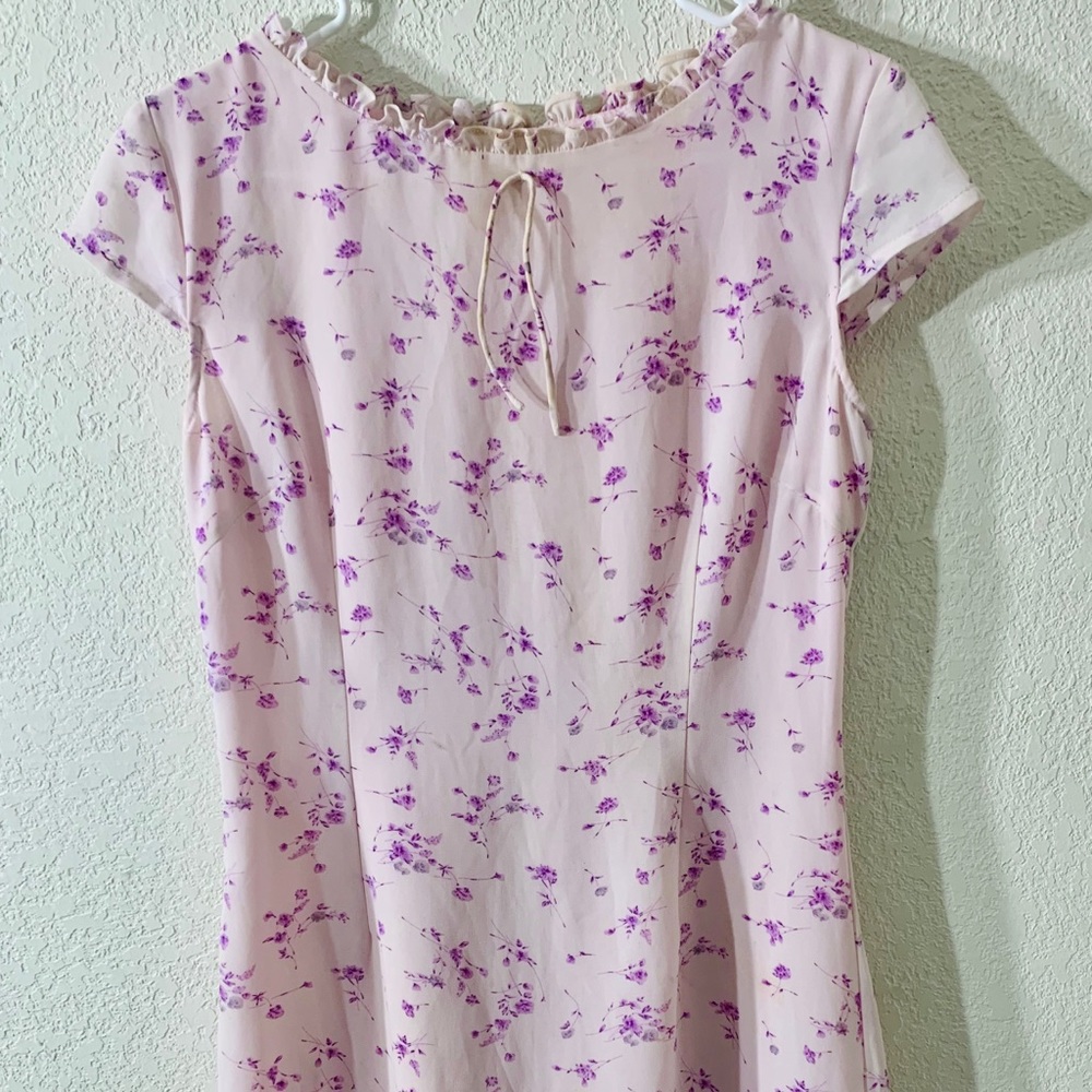 Easter/Springtime Pink Floral Dress
